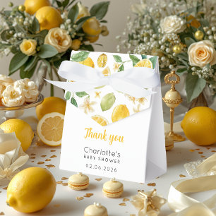 Ballotins Boîte de Faveur de Fleur de Citron à Aquarelle Per
