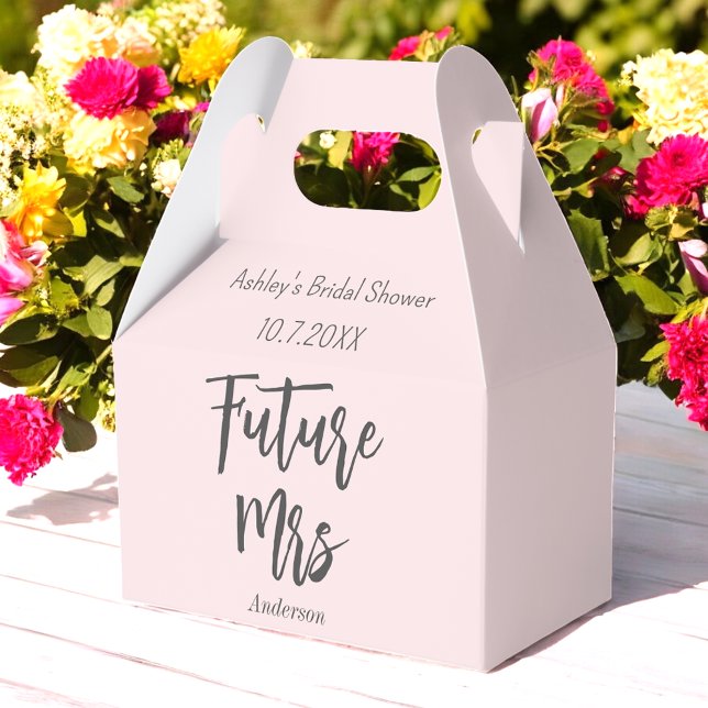 Ballotins Boîte de faveur de future Mme en rose blush pour d (Créateur téléchargé)