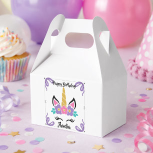 Ballotins Boîte de faveur de licorne personnalisée Joyeux An