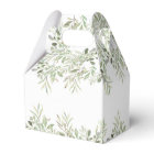 Boîte de faveur de mariage à la verdure élégante