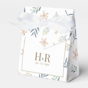 Ballotins Boîte de Faveur de Mariage à Motif de Fleur Sauvag