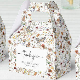 Ballotins Boîte de Faveur de Mariage Bohème Blanche