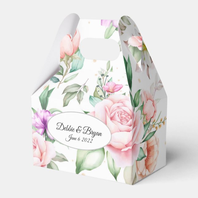 Ballotins Boîte de faveur de mariage - Boîte de faveur à mot (Verso)