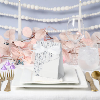 Ballotins Boîte de faveur de mariage élégante blanche et arg