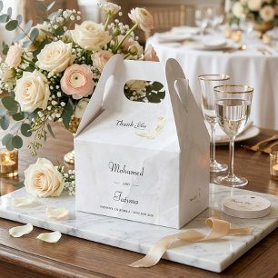 Ballotins Boîte de Faveur de Mariage en Marbre Élégant