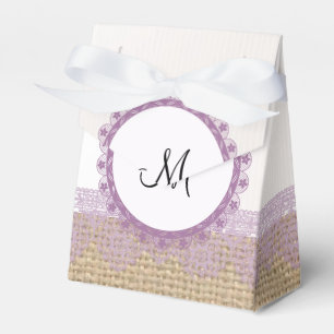 Ballotins Boîte de Faveur de Mariage en Toile de Jute et Vio