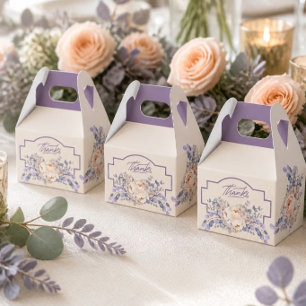 Ballotins Boîte de Faveur de Mariage Fleurie de Couleur Pêch