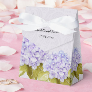 Ballotins Boîte de Faveur de mariage Hydrangea Lilac Peint à