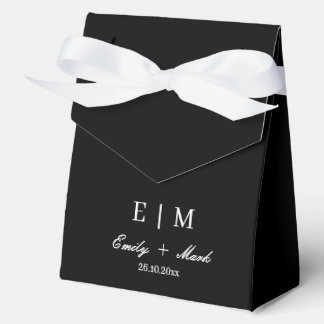 Ballotins Boîte de faveur de mariage noir blanc Luxe sur mes