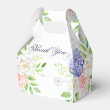 Boîte de Faveur de Mariage Sophistiquée Lilas et P