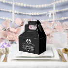 Boîte de faveur de nœud papillon smoking noir pour