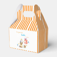 Boîte de faveur de pignon Mignonne poule gâteau or