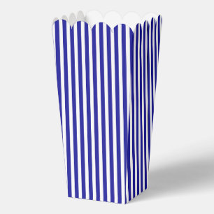Ballotins Boîte de Faveur de Popcorn Bleu et Blanc