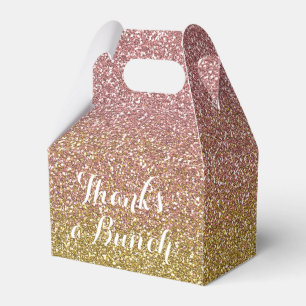 Ballotins Boîte de faveur de Rose Gold et de paillettes d'or