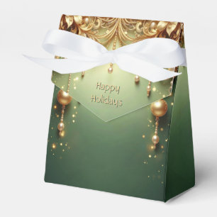 Ballotins Boîte de faveur de vacances verte festive ornement