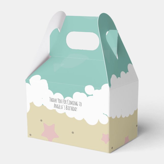 Ballotins Boîte de faveur de vagues de sable d'anniversaire  (Verso)