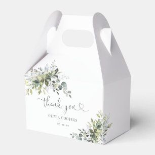 Ballotins Boîte de faveur élégante de douche de bébé botaniq