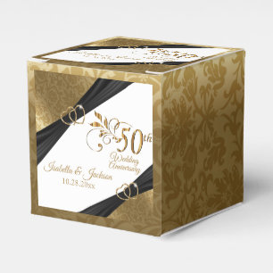 Ballotins Boîte de faveur élégante pour 50e anniversaire de 
