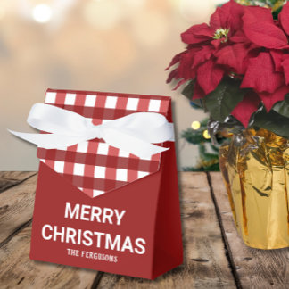 Ballotins Boîte de faveur élégante rouge Joyeux Noël