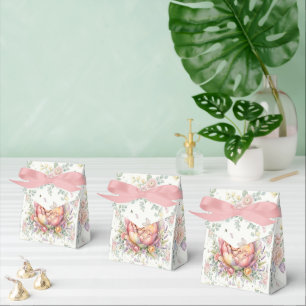 Ballotins Boîte de Faveur Florale à l'Aquarelle Élégante