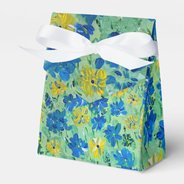 Ballotins Boîte de Faveur Florale de Ne m'oubliez pas (Verso)