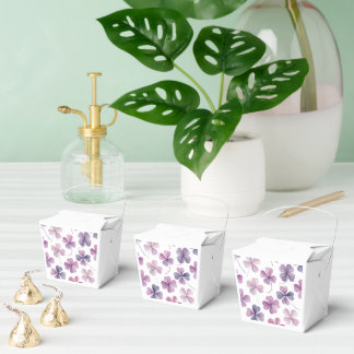 Ballotins “Boîte de faveur florale – Trèfle rose et violet”