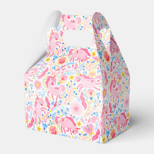 Ballotins Boîte de Faveur Licorne Rose