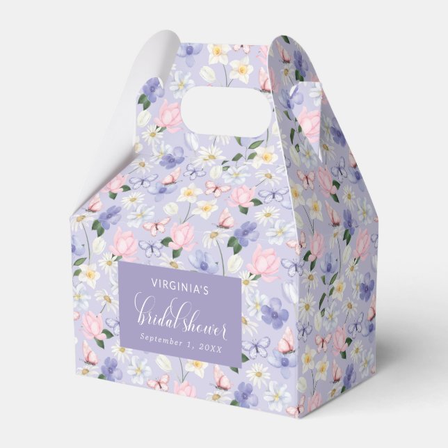 Ballotins Boîte de Faveur Papillon Violet (Verso)