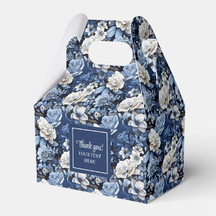 Ballotins Boîte de Faveur Personnalisée avec Fleurs Blanches