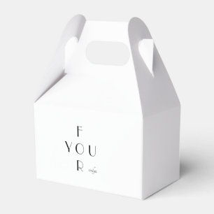 Ballotins Boîte de Faveur Personnalisée avec Monogramme Élég