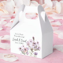Boîte de faveur personnalisée - Élégante Florale V