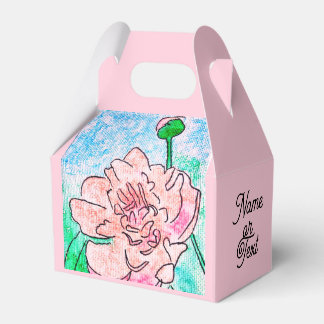 Ballotins Boîte de faveur Pivoine Rose