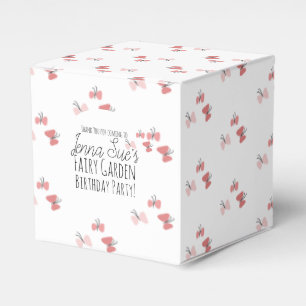 Ballotins Boîte de faveur rose pour jardin de papillons d'an