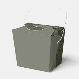 Ballotins Boîte de faveur verte mousse personnalisée moitié-