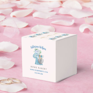 Ballotins Boîte de faveurs de mélangeur à fleurs bleues