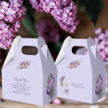 Boîte de favoritisme de mariage de lavande
