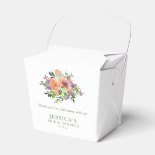 Ballotins Boîte de Fête de Mariage Personnalisée Fleurs Aqua