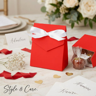 Ballotins Boîte de Fête Élégante en Rouge Pomme de Bonbon