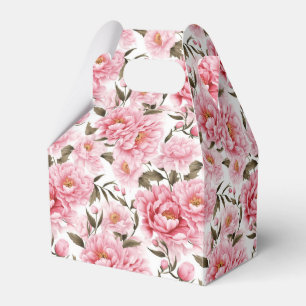 Ballotins Boîte de friandises à motif de pivoines pour fête