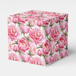 Ballotins Boîte de friandises à motif de pivoines pour fête