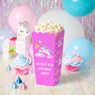 Ballotins Boîte de friandises Licorne pour 4ème anniversaire
