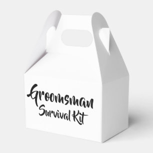 Ballotins Boîte de kit de survie "Groomsman"