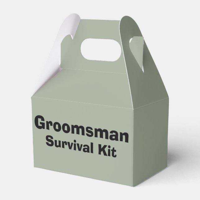 Ballotins Boîte de kit de survie "Groomsman" (Verso)