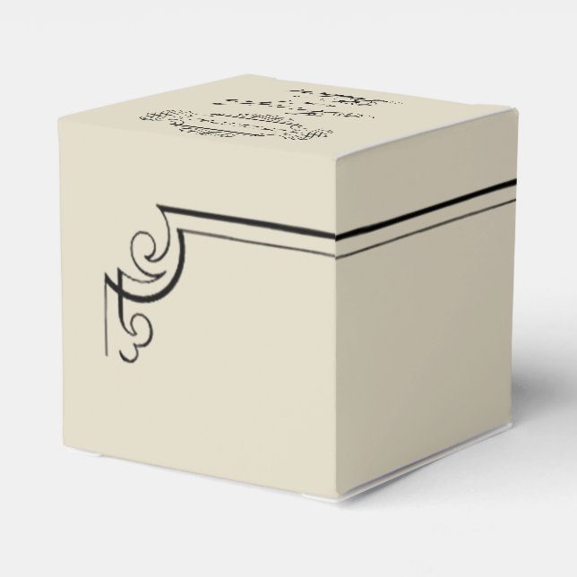 Ballotins Boîte de mariage Art Nouveau Posh (Arrière)