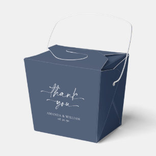 Ballotins Boîte de mariage minimaliste de la marine