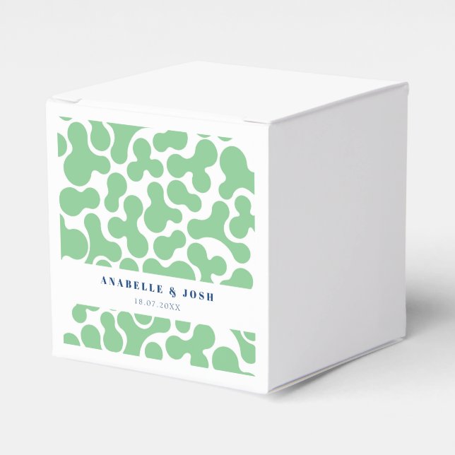Ballotins Boîte de Mariage personnalisée Sage Green (Verso)