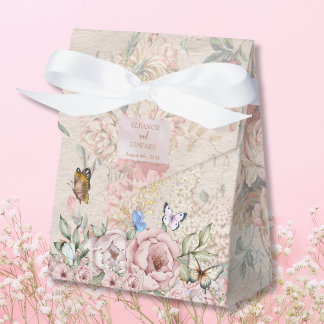 Ballotins Boîte de mariage vintage de pivoine noire