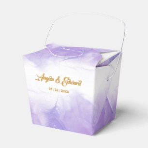 Ballotins Boîte de mariage violet moderne violet