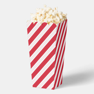 Ballotins Boîte de Popcorn de Noël rayée de Canne à Sucre