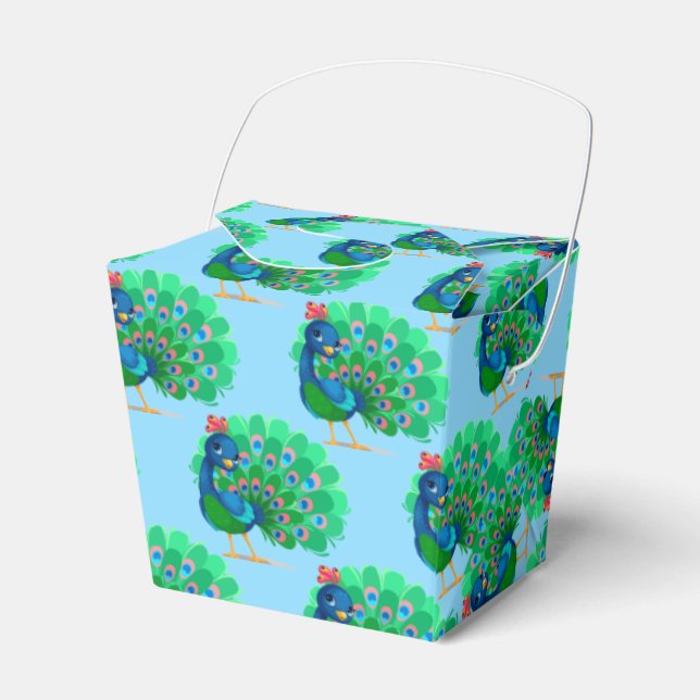 Ballotins Boîte de préférence de la fête de paon (Verso)